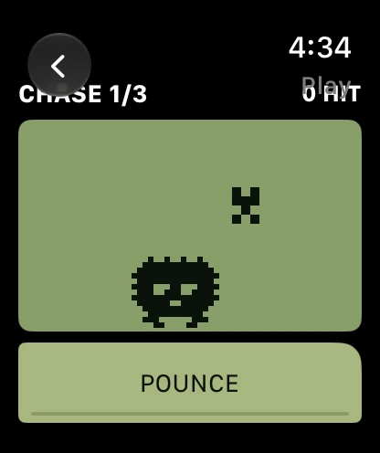 WatchPals chase mini game: pounce on the bug