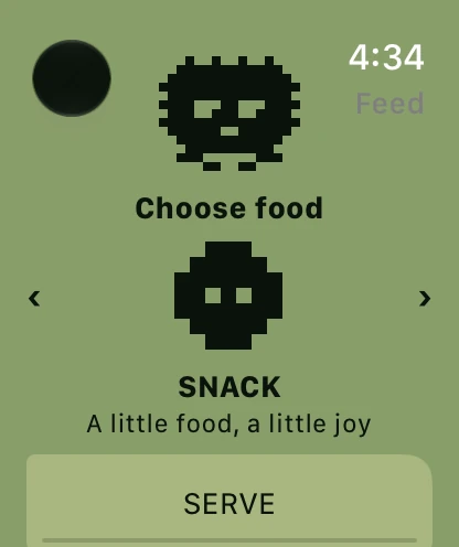 Choosing a snack to feed your WatchPals pet
